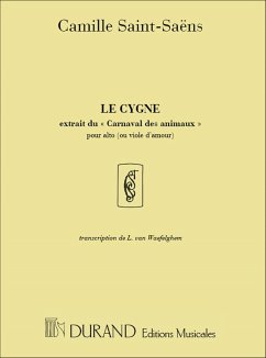 Cover C. Saint-Saens Le Cygne Extrait Du Carnaval Des Animaux Viola or 2 Viole and Piano