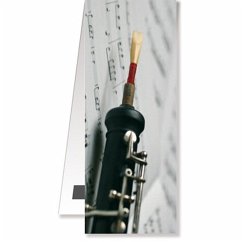 Lesezeichen Oboe/Notenblatt magnetisch 10,5x4,4cm (Verpackungseinheit 10 Stück)