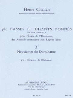 Cover CHALLAN H. 380 BASSES ET CHANTS DONNES VOL.05:ACCORDS DE LA 9EME DOMINANTE 5B REALISATION