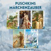 5 Puschkins Märchenzauber (5 Bücher + Audio-Online) - Frank-Lesemethode - Kommentierte zweisprachige Ausgabe Russisch-De