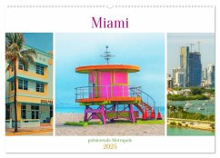 Miami - pulsierende Metropole (Wandkalender 2025 DIN A2 quer), CALVENDO Monatskalender