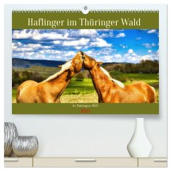 Haflinger im Thüringer Wald (hochwertiger Premium Wandkalender 2025 DIN A2 quer), Kunstdruck in Hochglanz - Irmer, Torsten