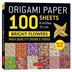 Cover Origami Paper 100 Sheets Bright Flowers 6 (15 CM)