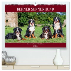 Berner Sennenhund - Der beste Freund fürs Leben (hochwertiger Premium Wandkalender 2025 DIN A2 quer), Kunstdruck in Hochglanz