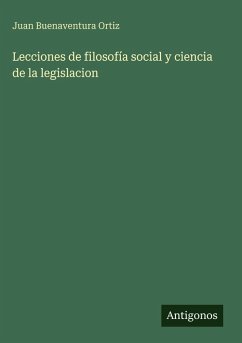 Cover Lecciones de filosofía social y ciencia de la legislacion