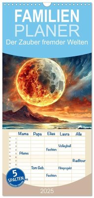 Familienplaner 2025 - Der Zauber fremder Welten mit 5 Spalten (Wandkalender, 21 x 45 cm) CALVENDO