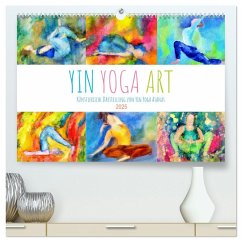 Yin Yoga Art - Künstlerische Darstellung von Yin Yoga Asanas (hochwertiger Premium Wandkalender 2025 DIN A2 quer), Kunstdruck in Hochglanz