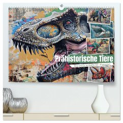 Prähistorische Tiere (hochwertiger Premium Wandkalender 2025 DIN A2 quer), Kunstdruck in Hochglanz