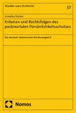 Kriterien und Rechtsfolgen des postmortalen Persönlichkeitsschutzes (eBook, PDF)