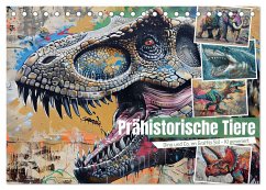 Prähistorische Tiere (Tischkalender 2025 DIN A5 quer), CALVENDO Monatskalender