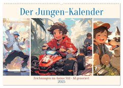 Der Jungen-Kalender (Wandkalender 2025 DIN A2 quer), CALVENDO Monatskalender