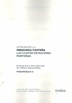 Cover Primavera Porteńa für Violine, Viola und Violoncello (3 Violoncelli) Stimmen