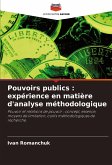 Pouvoirs publics : expérience en matière d'analyse méthodologique