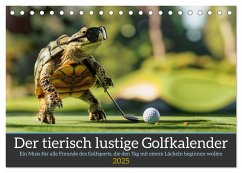 Der tierisch lustige Golfkalender (Tischkalender 2025 DIN A5 quer), CALVENDO Monatskalender