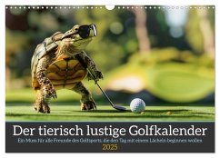Der tierisch lustige Golfkalender (Wandkalender 2025 DIN A3 quer), CALVENDO Monatskalender