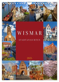 Wismar Stadtansichten (Wandkalender 2025 DIN A4 hoch), CALVENDO Monatskalender