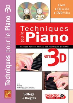 Cover Sebastia Minvielle, Techniques Piano 3D Klavier Buch + CD + CD-ROM