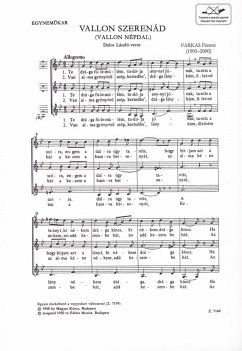 Cover Farkas Ferenc Sérénade Wallone / Aubade Upper Voices