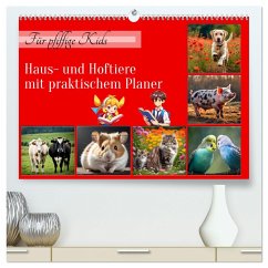 Für pfiffige Kids- Haus- und Hoftiere (hochwertiger Premium Wandkalender 2025 DIN A2 quer), Kunstdruck in Hochglanz