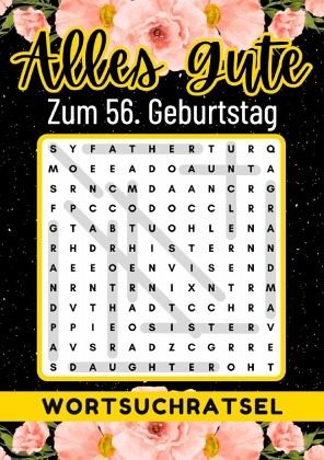 56 Geburtstag Geschenk   Alles Gute zum 56. Geburtstag - Wortsuchrätsel