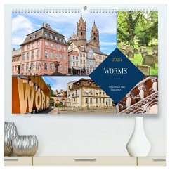 Worms - historisch und sagenhaft (hochwertiger Premium Wandkalender 2025 DIN A2 quer), Kunstdruck in Hochglanz