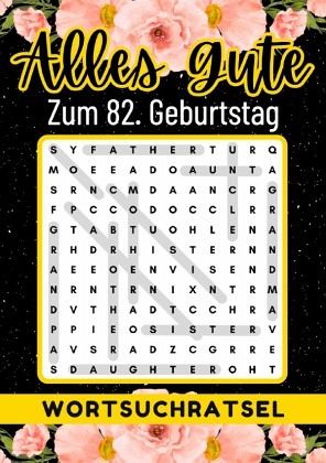 82 Geburtstag Geschenk   Alles Gute zum 82. Geburtstag - Wortsuchrätsel