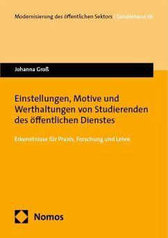 Einstellungen, Motive und Werthaltungen von Studierenden des öffentlichen Dienstes - Groß, Johanna