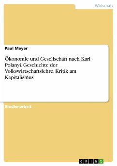 Ökonomie und Gesellschaft nach Karl Polanyi. Geschichte der Volkswirtschaftslehre. Kritik am Kapitalismus (eBook, PDF)