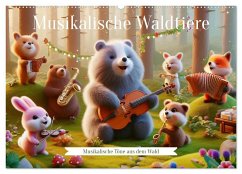 Musikalische Waldtiere (Wandkalender 2025 DIN A2 quer), CALVENDO Monatskalender - Calvendo;Michalzik, Paul