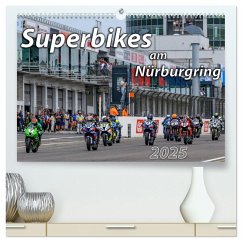 Superbikes am Nürburgring (hochwertiger Premium Wandkalender 2025 DIN A2 quer), Kunstdruck in Hochglanz