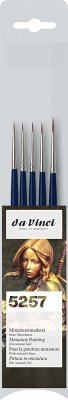 Cover da Vinci Pinselset Rotmarderpinsel für Details und Miniaturen, Aquarell, 5er Set