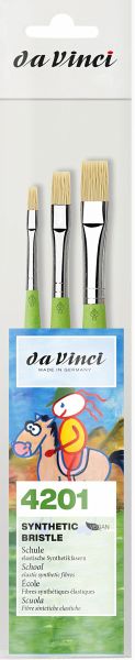 da Vinci Pinselset FIT SYNTHETIC BRISTLE, Borstpinsel, grün, 3er Set