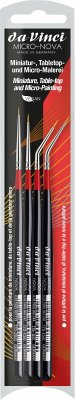 da Vinci Pinselset Micro-Nova, gewinkelt, synthetisch/schwarz, 4er Set