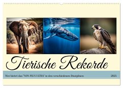 Tierische Rekorde (Wandkalender 2025 DIN A2 quer), CALVENDO Monatskalender