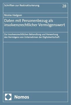 Cover Daten mit Personenbezug als insolvenzrechtlicher Vermögenswert