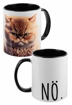 mug - Katze - nö -inner black