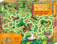 Puzzle & Buch: Labyrinthe-Reise durch den Wald 