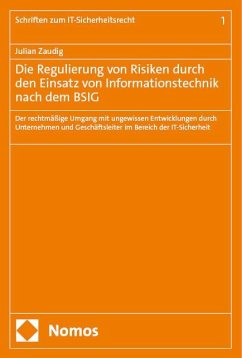 Cover Die Regulierung von Risiken durch den Einsatz von Informationstechnik nach dem BSIG