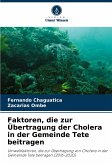 Faktoren, die zur Übertragung der Cholera in der Gemeinde Tete beitragen