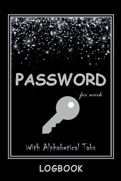 Password LogBook for Work with Alphabetical Tabs WITH Premium Silver Cover - Aiden Norwood