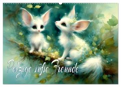 Pelzige süße Freunde (Wandkalender 2025 DIN A2 quer), CALVENDO Monatskalender