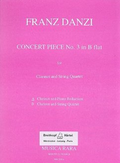 Cover Concert Piece no.3 in b flat for Clarinet and String Quartet for clarinet and piano