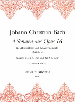 Cover 4 Sonaten aus op.16 Band 2 (Nr.4-5) für Altblockflöte und Klavier