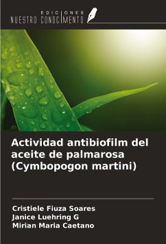 Actividad antibiofilm del aceite de palmarosa (Cymbopogon martini) - Fiuza Soares, Cristiele; Luehring G, Janice; Maria Caetano, Mirian