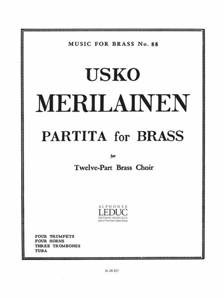 MERILAINEN PARTITA BRASS ENSEMBLE/SCORE AND PARTS(PTION/PTIES)MFB088 MERILAINEN PARTITA BRASS ENSEMBLE/SCORE AND PARTS(PTION/PTIES)MFB088