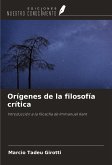 Orígenes de la filosofía crítica