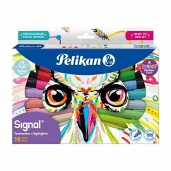 Cover Pelikan Textmarker Signal, Eulen Print, 16er Set