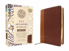 Cover NIV Application Bible, Large Print, Leathersoft, Brown, Red Letter, Comfort Print