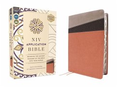 Cover NIV Application Bible, Leathersoft, Coral/Gray, Red Letter, Thumb Indexed, Comfort Print
