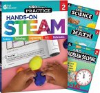 180 Days(tm) Steam, Science, Math, & Problem Solving Grade 2: 4-Book Set